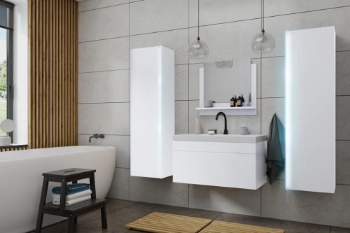 Venezia Dream II. fürdőszobabútor szett + mosdókagyló + szifon - 80 cm (matt fehér)