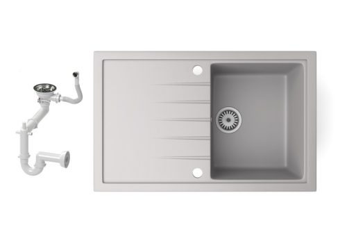 Gránit mosogatótálca szürke színben