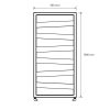 Design radiátor NERO Italia Atlas - 50 x 100 cm (fekete)