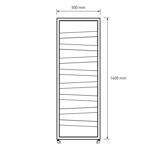 Design radiátor NERO Italia Atlas - 50 x 140 cm (fekete)