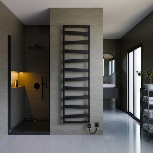 Design radiátor NERO Italia Atlas - 50 x 180 cm (fekete)