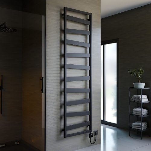 Design radiátor NERO Italia Atlas - 50 x 180 cm (fekete)