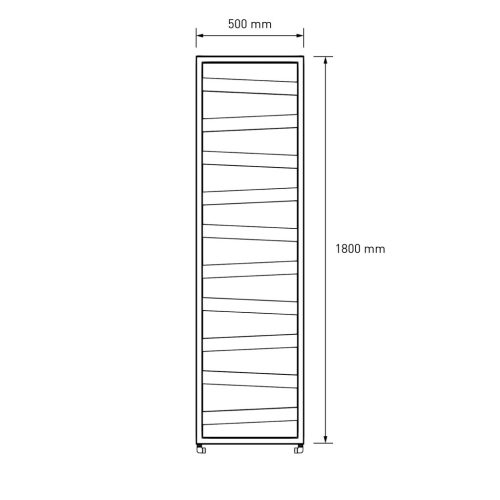 Design radiátor NERO Italia Atlas - 50 x 180 cm (fekete)
