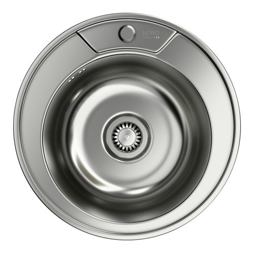 Acél mosogatótálca Nero Italia H490 + szifon