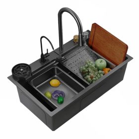 Acél mosogatótálca Nero Italia + szárítókosár + szifon