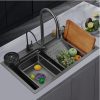 Acél mosogatótálca Nero Italia + szárítókosár + szifon