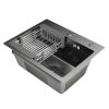 Acél mosogatótálca Nero Italia HS5040 + szárítókosár + szifon