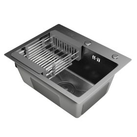 Acél mosogatótálca Nero Italia HS5040 + szárítókosár + szifon