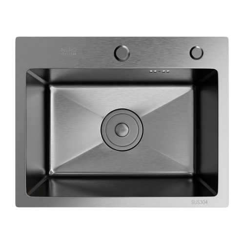 Acél mosogatótálca Nero Italia HS5040 + szárítókosár + szifon