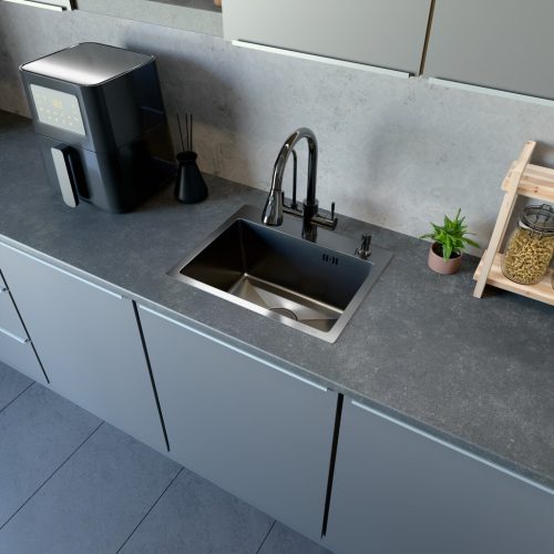 Acél mosogatótálca Nero Italia HS5040 + szárítókosár + szifon