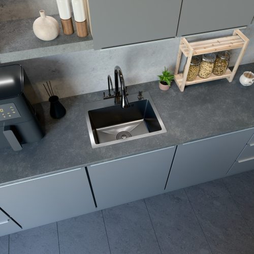 Acél mosogatótálca Nero Italia HS5040 + szárítókosár + szifon