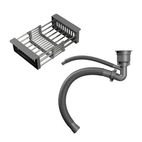 Acél mosogatótálca Nero Italia HS5040 + szárítókosár + szifon