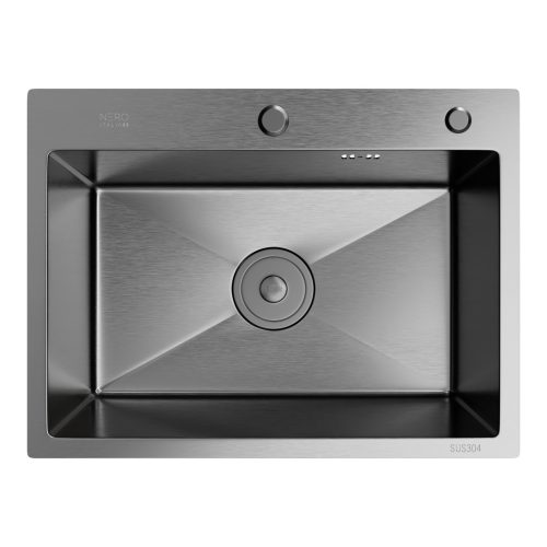 Acél mosogatótálca Nero Italia HS5040 + szárítókosár + szifon