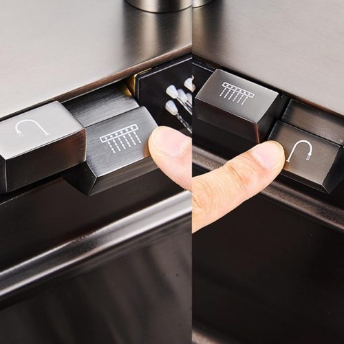 Acél mosogatótálca szett csapteleppel + víztisztító csaptelep + pohármosó + digitális kijelző