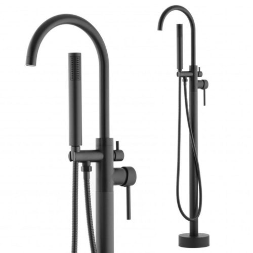 Szbadon álló kádtöltő csaptelep fekete színben 50,000 Ft alatt