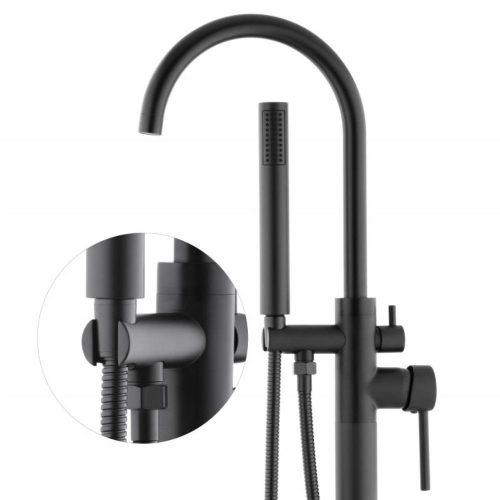 Szbadon álló kádtöltő csaptelep fekete színben 50,000 Ft alatt