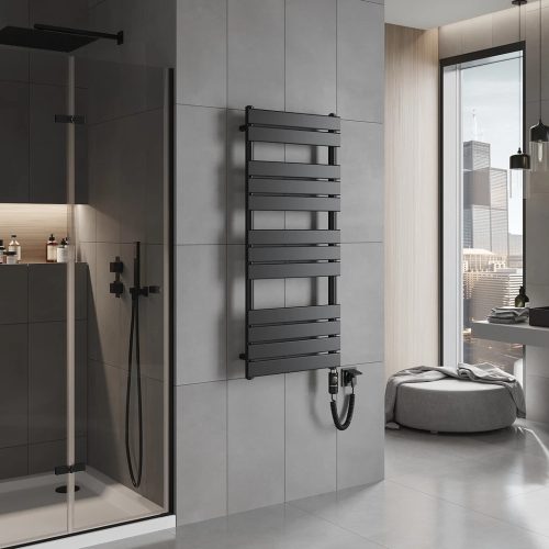 Design radiátor NERO Italia Largo - 50 x 120 cm (fekete)