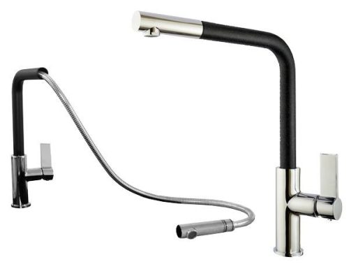 Gamma Linea mosogató csaptelep - kihúzható fej - (fekete)