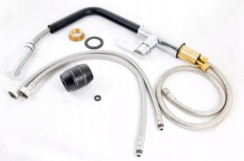 Gamma Linea mosogató csaptelep - kihúzható fej - (fekete)