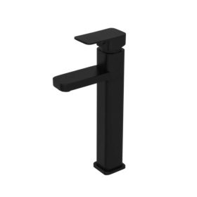 Magasított fekete mosdó csaptelep