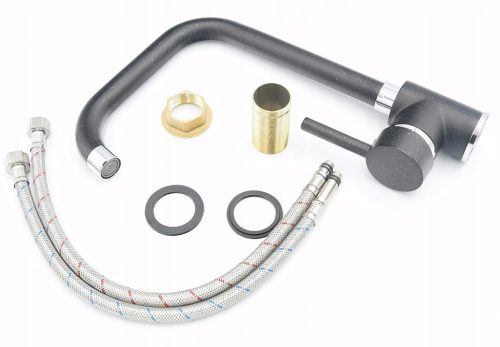 Gamma Steel Mosogató Csaptelep  Fekete szemcsés színben