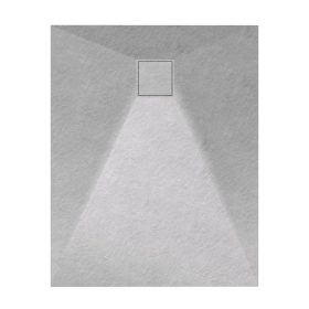 Kőhatású zuhanytálca - 80 x 100 cm - szürke