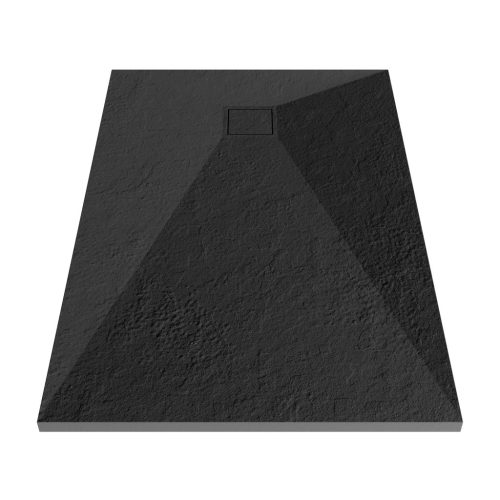 Welland kőhatású zuhanytálca szifonnal 70 x 110 cm - fekete (GT-11070SS)