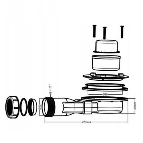 Vékonyított lapos zuhanytálca