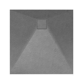 Kőhatású zuhanytálca - 90 x 90 cm - szürke