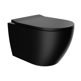   Welland Primo Tornado fali WC csésze + soft-close slim WC ülőke - fekete
