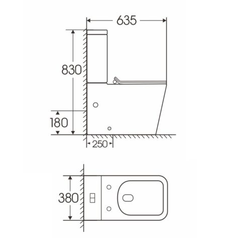 Welland Cono Tornado kompakt/monoblokk WC szett + soft-close slim WC ülőke