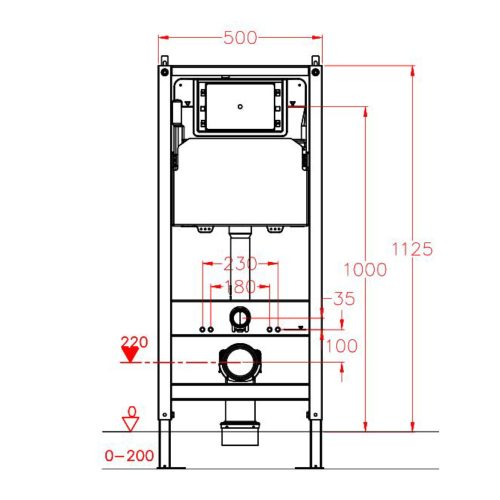 Welland H501A beépíthető WC Tartály + UP001 nyomólap