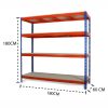 Intenso Heavy-Duty fém polc- 180 x 180 x 60 cm (4 polc)