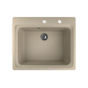 Gránit mosogató NERO Italia + szifon készlet (bézs)