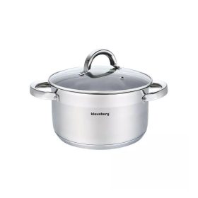   Klausberg Premium lábos 6.0L, Ø24 cm- rozsdamentes acél, edzett üveg fedő (KB-7126)