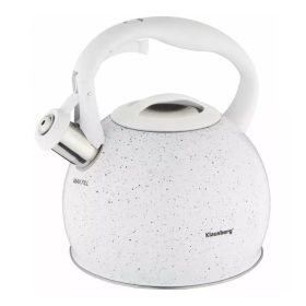   Kinghoff teáskanna, sípszóval, fehér gránit mintás, 3.0L (KB-7265)