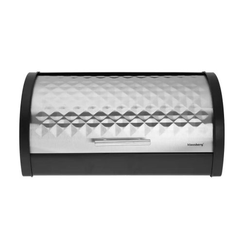 klausberg kenyértartó - rozsdamentes acél - fekete / inox (KB-7454)