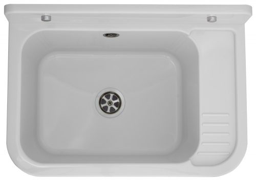 Háztartási falikút fehér színben modern csapteleppel