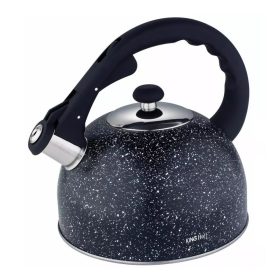   Kinghoff teáskanna, sípszóval, fekete gránit mintás, 2.6L (KH-1406)