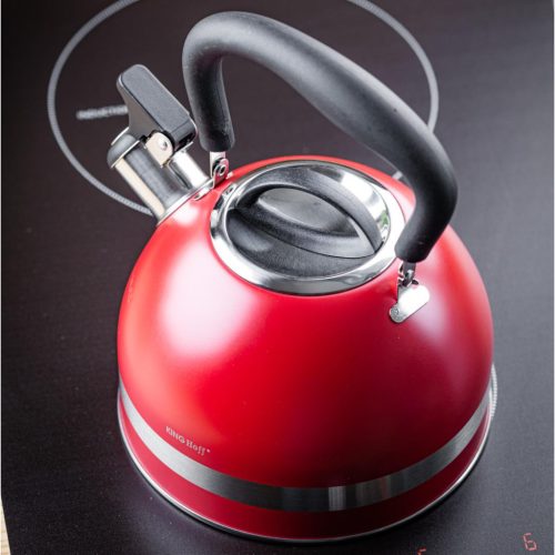 Kinghoff teáskanna, sípszóval - 1.8L - piros (KH-1853)