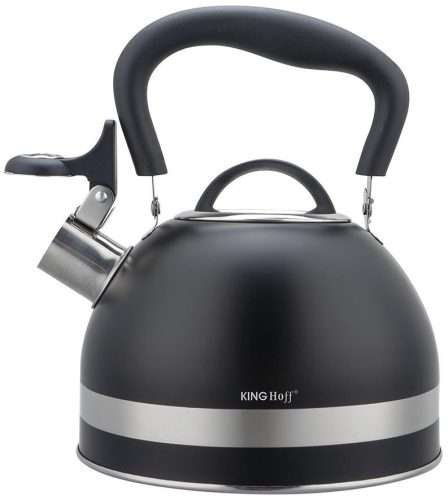 Kinghoff teáskanna, sípszóval - 1.8L - fekete (KH-1858)