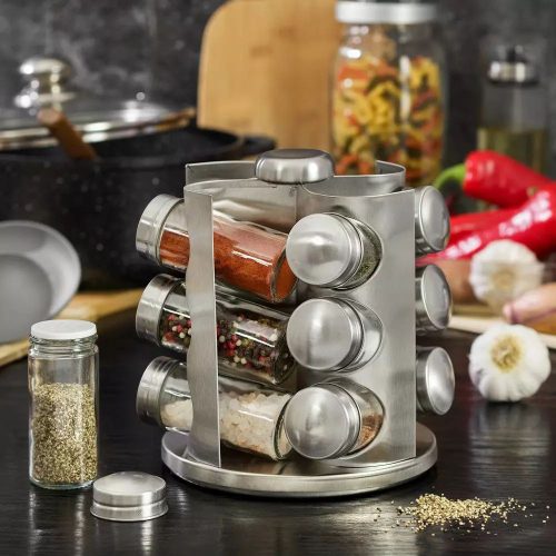 Kinghoff 12 darabos fűszertartó - forgatható (KH-4005)