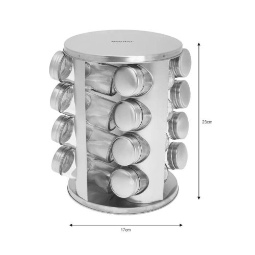 Kinghoff 16 darabos fűszertartó - forgatható (KH-4011)