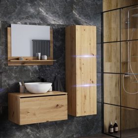   Venezia Like I. fürdőszobabútor szett + mosdókagyló + szifon (kézműves tölgy)