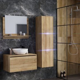   Venezia Like I. fürdőszobabútor szett + mosdókagyló + szifon (arany tölgy)