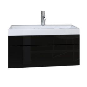   Venezia Luna mosdószekrény + mosdókagyló - 60 cm (magasfényű fekete)