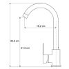 Gránit Mosogató NERO Parma + flexibilis csaptelep + dugóemelő + szifon (fehér)