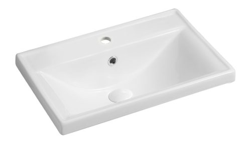 Intenso fiókos fürdőszobabútor mosdókagylóval - 50 cm (magasfényű fehér)