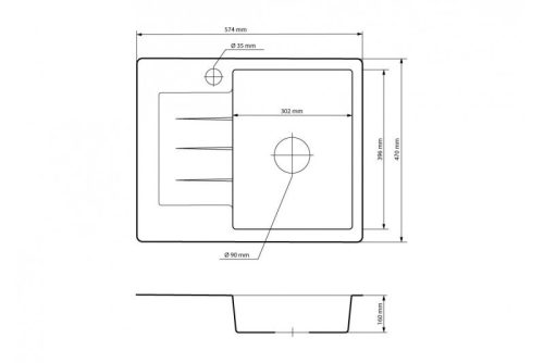 Granit-mosogatotalca-NERO-Monza-dugokiemelo-szurke