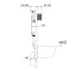Welland M6601 Slim beépíthető fali WC tartály + szálcsiszolt arany nyomólap